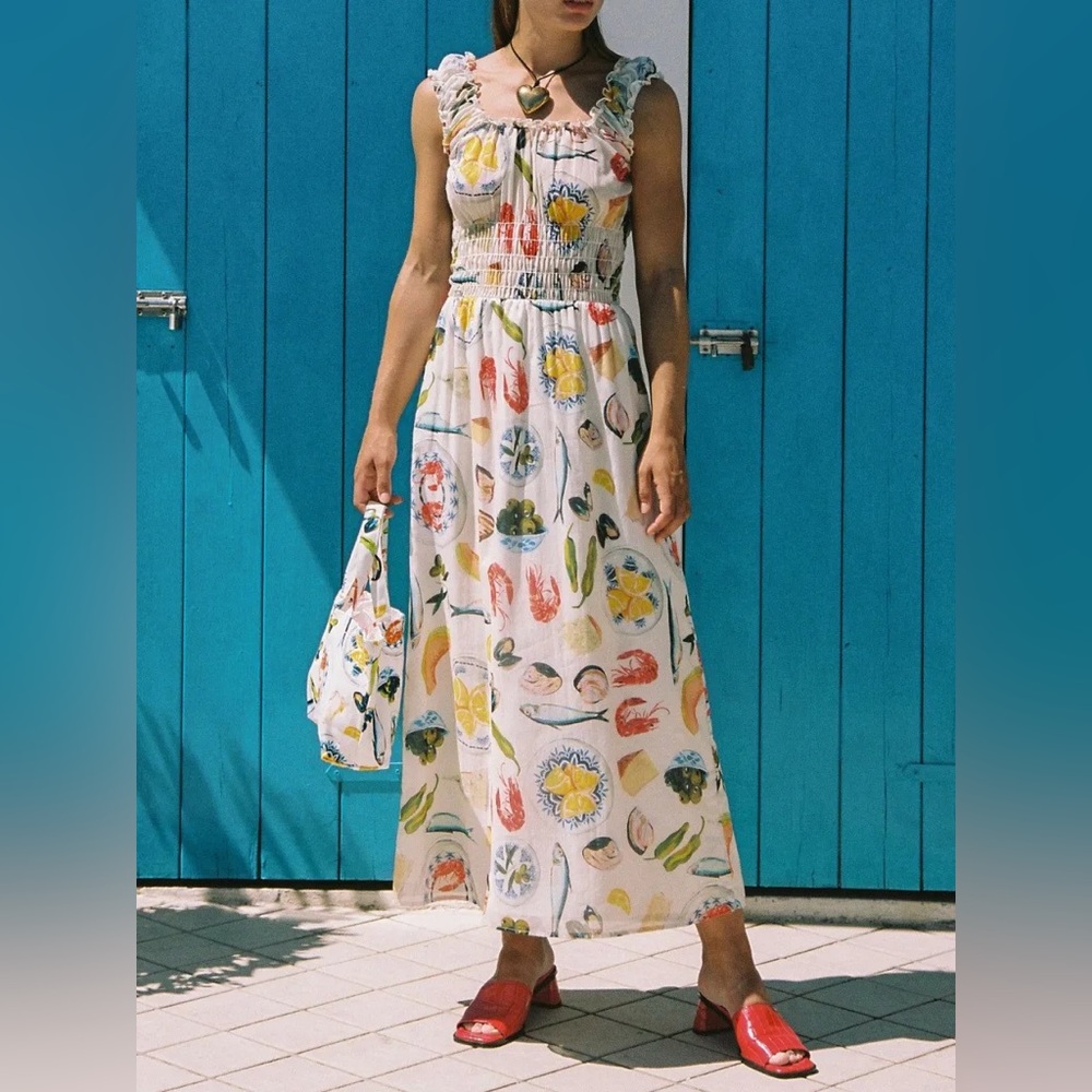 Lisa Says Gah Annie Dress Tapas Patterned NWT Medium